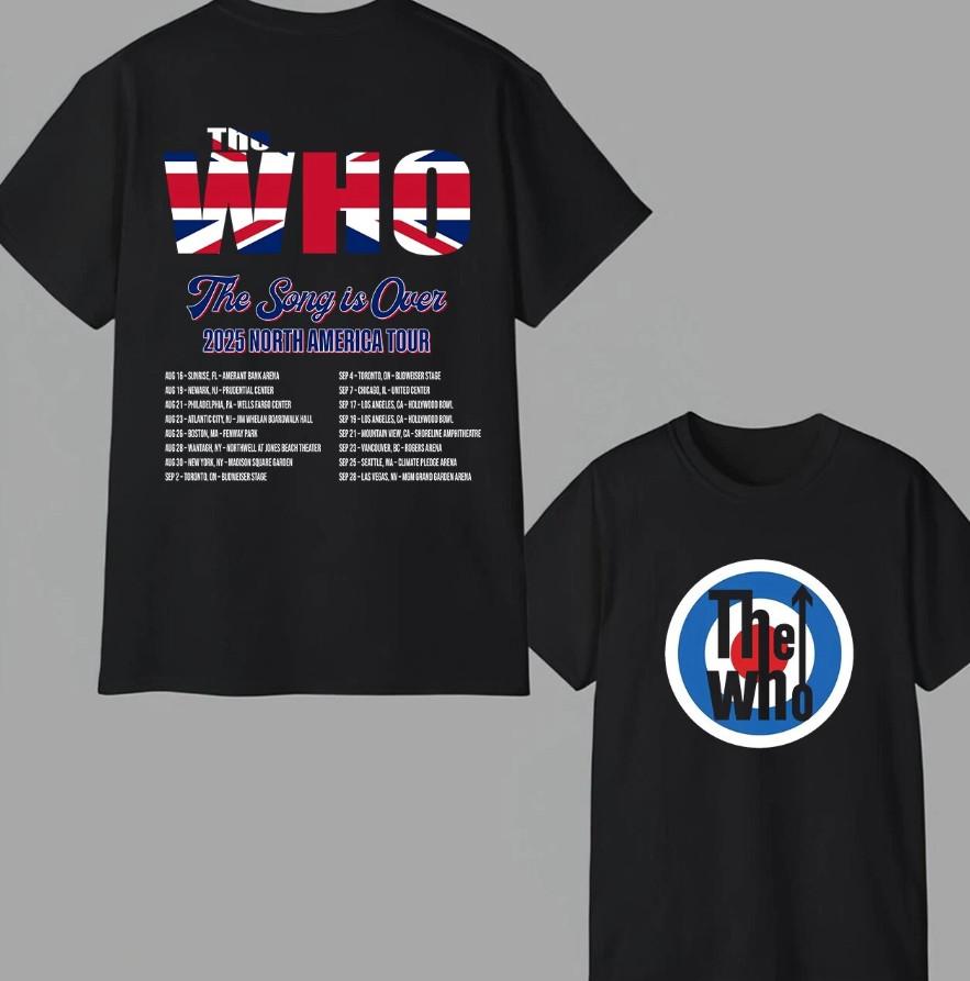 Футболка с туром The Who 2025, Подарок для преданного фаната Wholigan, Унисекс футболка XXXXL