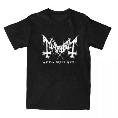 Mayhem Black Metal Band T-shirt Męski Damski Casualowy Czysta Bawełna T-shirt Vintage Moda O-Neck Krótki Rękaw Duży Rozmiar Koszulka