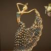 Abstrakte Tanzender Pfau Harzfigur – Elegantes Wohnzimmer Heimdeko Ornament