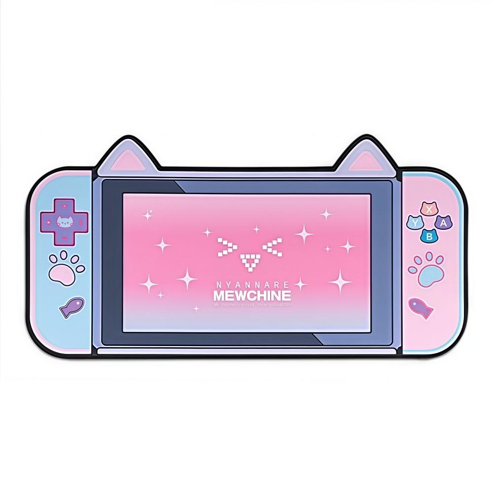 

Cute Cat Ear Mouse Keyboard Pad Large Non-Slip Keyboard Desk Mat Cartoon Themed Rubber Base Mouse Pad For Gaming, Writing,Office 30-80CM рожевий