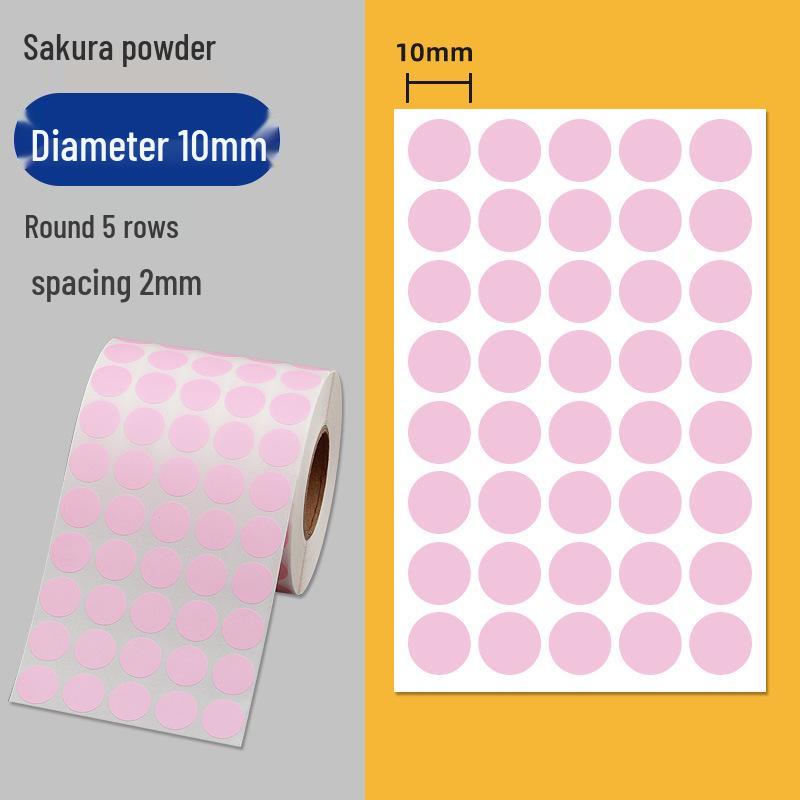 Color Coated Self-Adhesive Barcode Label Paper - Round Stickers In Various Sizes