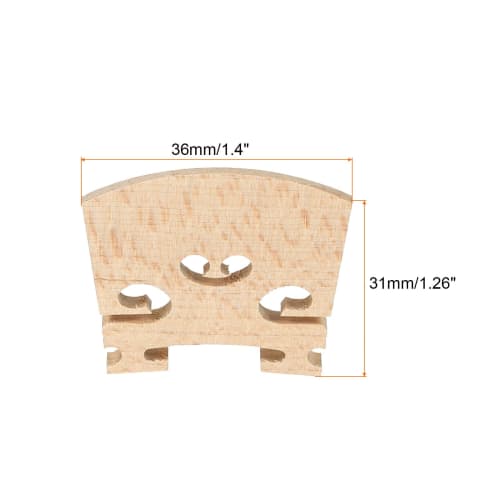 uxcell Maple Wood Violin Bridge for 1/8 Violins, 2 Pieces