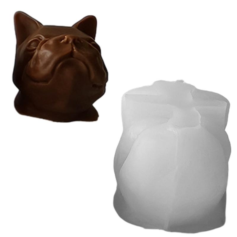 Dog Head Candle Mold DIY Aromatherapy Candles Casting Molds Handcrafted Epoxy Resin Ornaments for DIY Enthusiasts