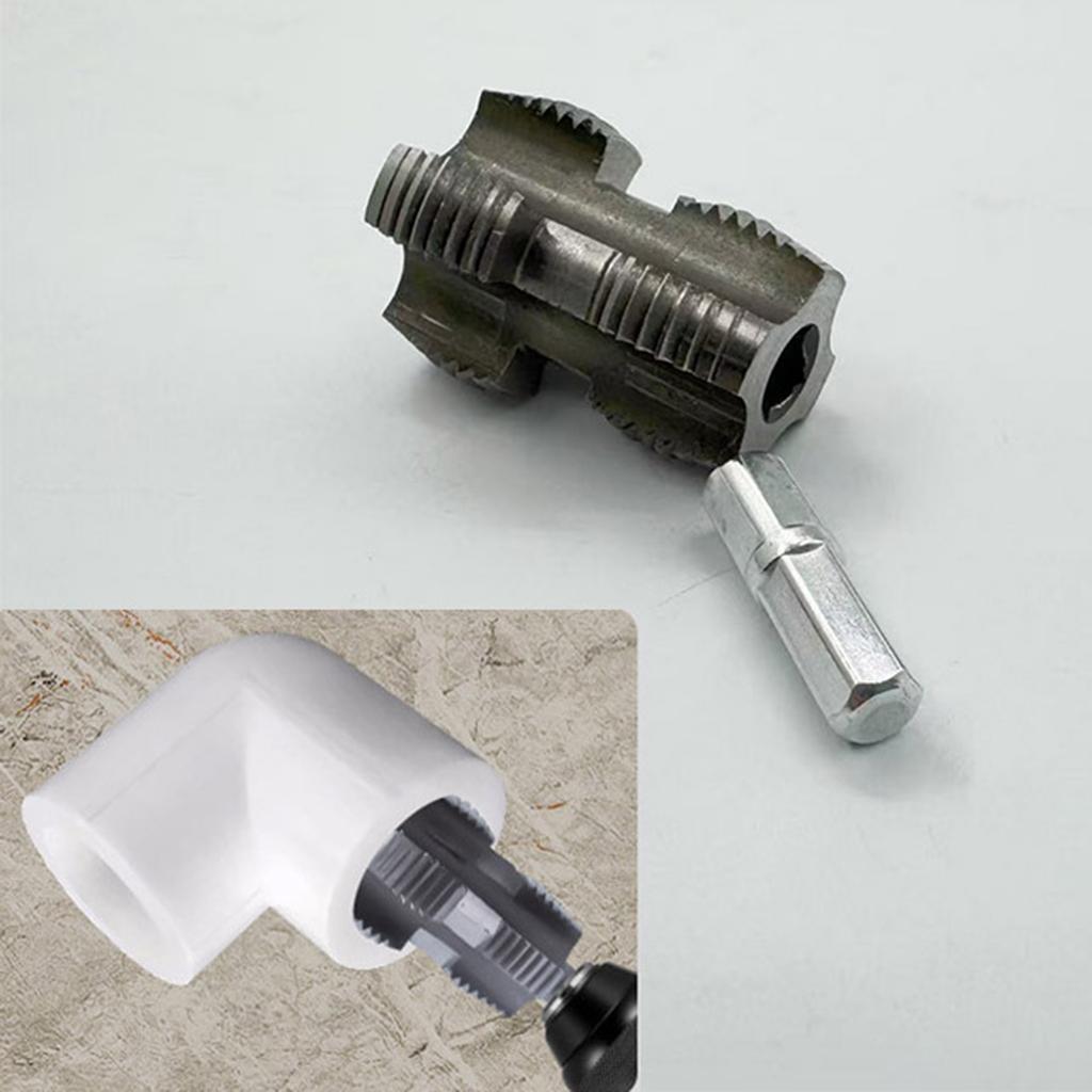 Water Pipe Inner Hole Drill Double Heads PPR Pipe Threader Water Pipe Internal Thread Opener Electric Drills Hand Tools