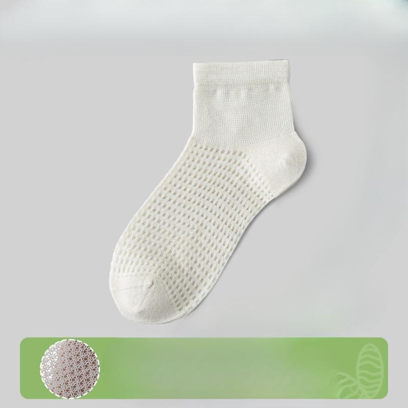 Female Spring and Summer Breathable Sweat Absorption Deodorant Antibacterial Boneless Small Fresh Tube Socks