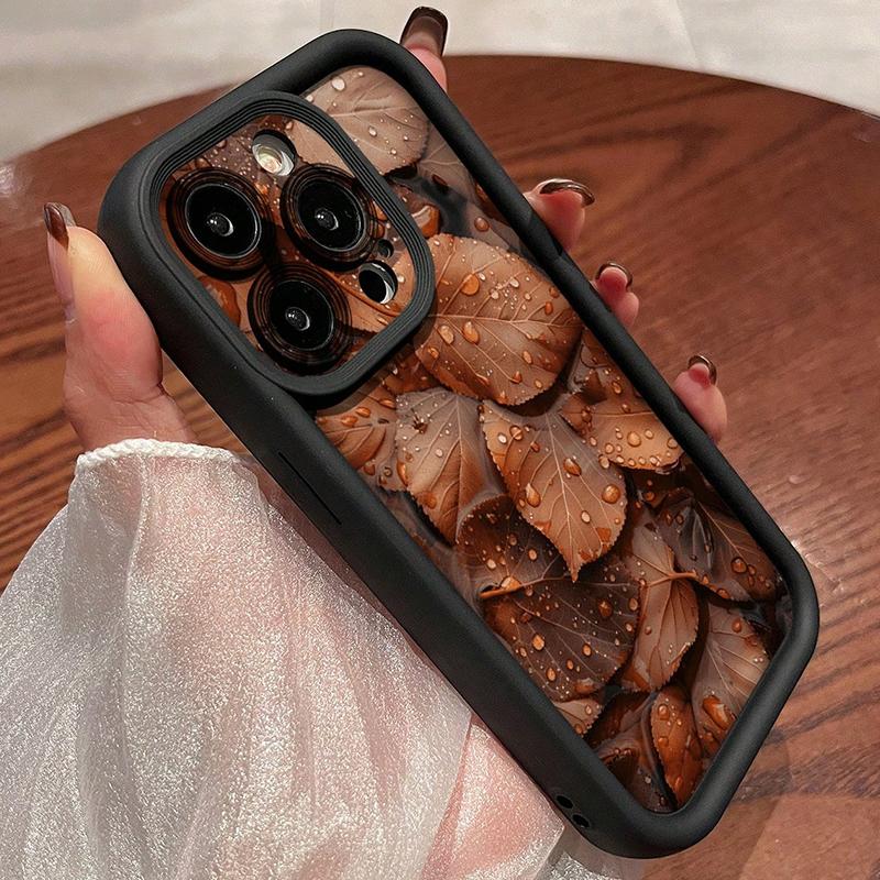 

Embossed Striped Autumn Leaf Pattern Case For Samsung S25 5G Case Galaxy S24 Ultra S23 FE S22 Plus A56 A36 A16 A55 A54 A53 Cover Galaxy A13 4G