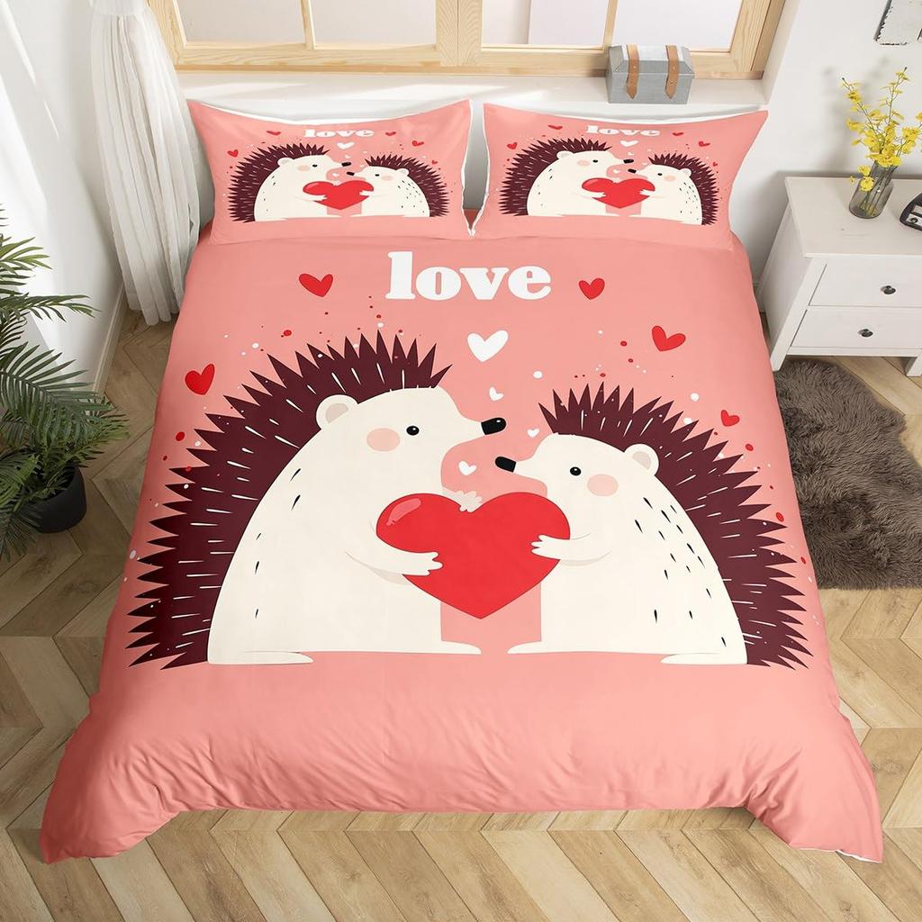 Eiffel Tower Duvet Cover,Watercolor Red Rose Bedding Set For Girls Adult Wild Butterfly Valentine'S Day Romantic Comforter Cover