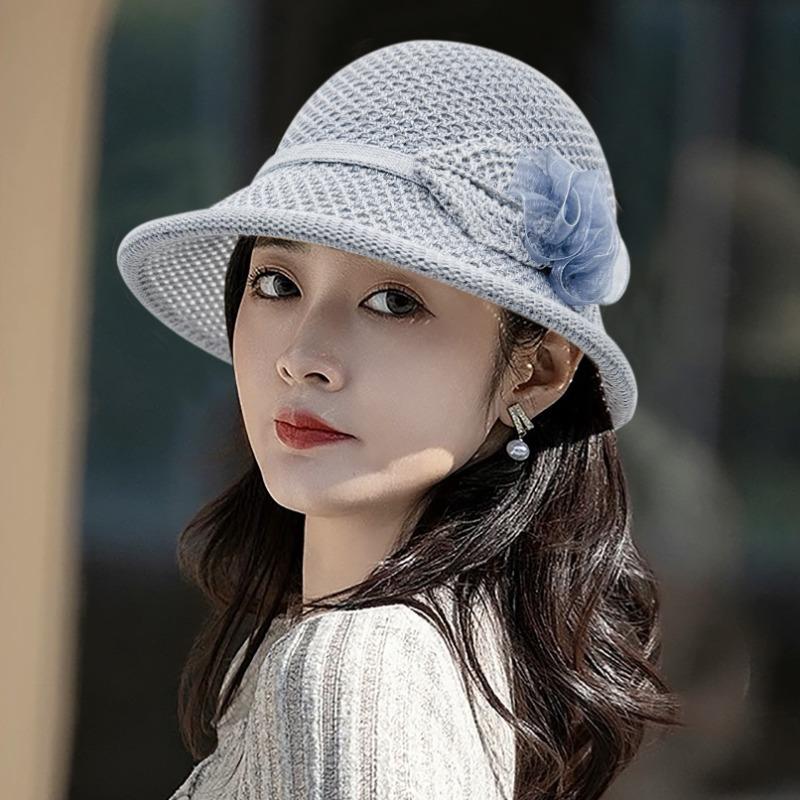 Bucket hat women's high-end sense summer new sunshade sunscreen hat big head circumference small face hat versatile sun hat