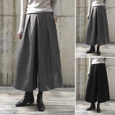 Dámské kalhoty Oversized široká noha elastický pas ležérní kalhoty univerzální volný střih spodní