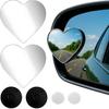 2 Pcs Blind Spot Mirror, Heart Shaped Car Side Mirrors with Adjustable Angle for Enhanced Safety, Universal Fit Convex Wide Angle Rear View Mirror