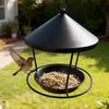 Wild Bird Feeders Hangable Metal Hummingbird Food Feeder Hangable Bird Food Bowl For Outdoor Garden Backyard Apartment Balcony