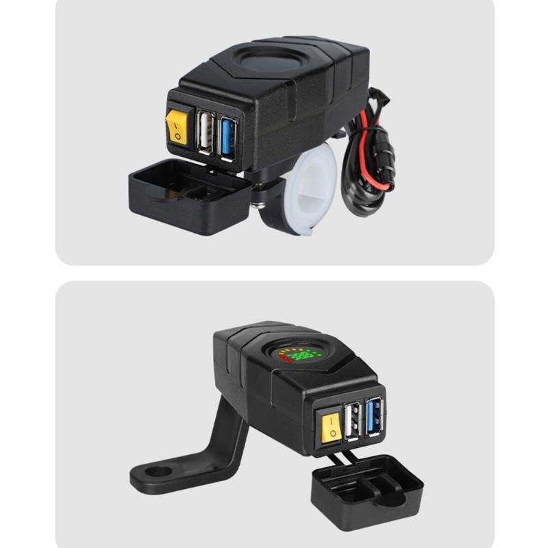 DC20V-80V Nabíječka telefonů pro elektrokola Elektrická kola USB nabíječka Výstup 5V2A/10W nebo QC3.0 5V3A, 9V2A, 12V1.5A /18W