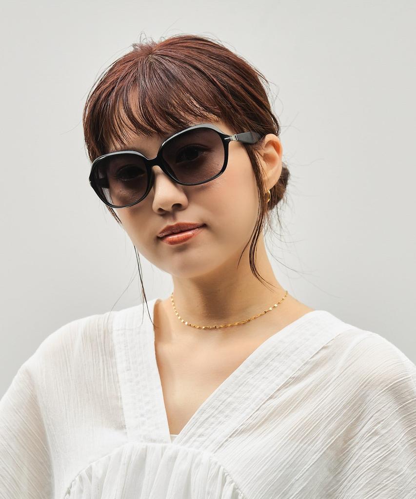 [Zoff] SUNCUTGlassesUV100% CUT Wellington-style Sunglasses (Black, ZA251G4214E1)  Rubber Temples, Anti-Slip, Colored Lenses, UV Protection, Men's &