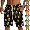 Herren Freizeitshorts mit Print und Kordelzug, Leicht, Schnelltrocknend, 5 Zoll Schrittlänge
