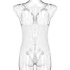Women Sexy Lingerie Lace Backless Bodysuit Bandage Open Crotch Jumpsuit Pajamas