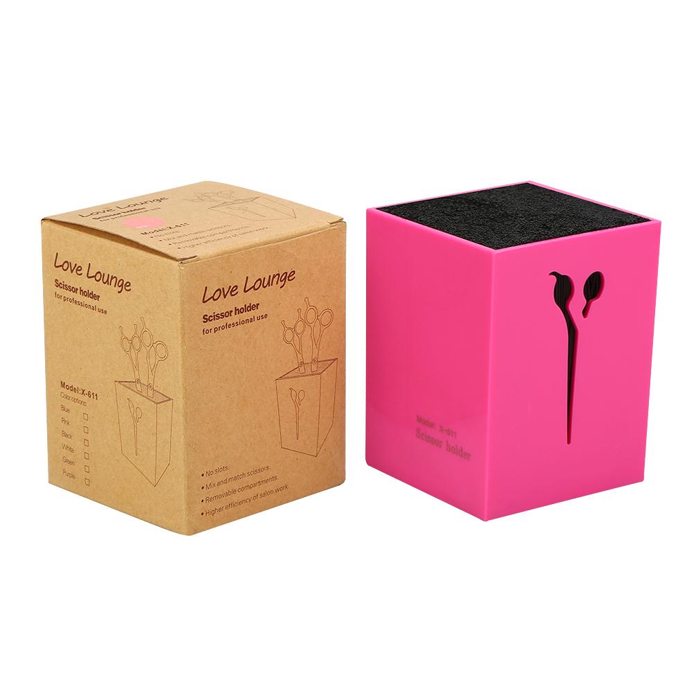 Professioneller Salonkämme Koffer Aufbewahrungsbox für Haarspangen Friseurscherenhalter (Rose Rot)