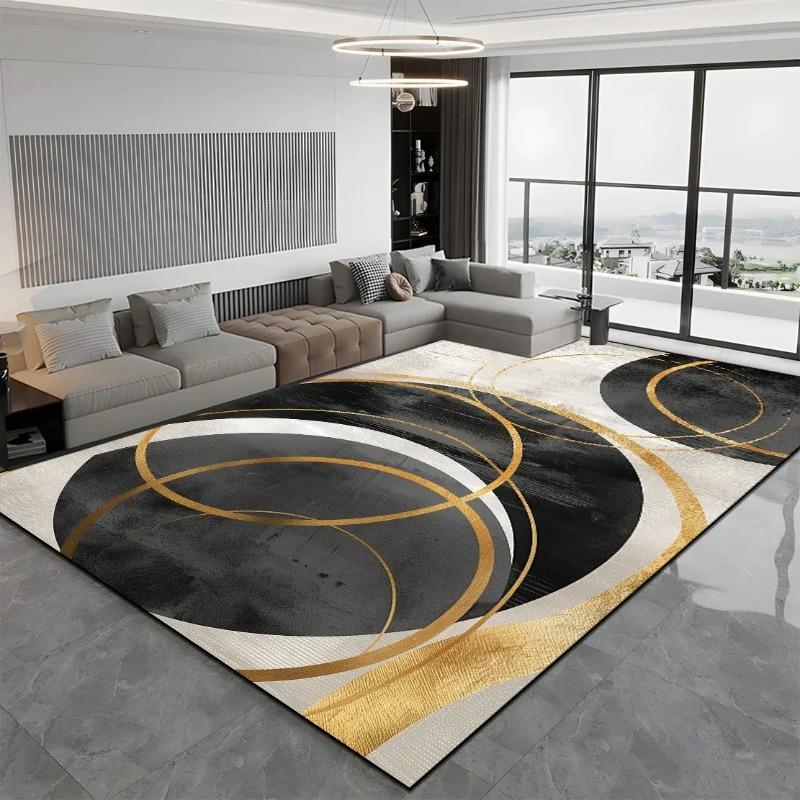 Modern Light Luxury Large Carpets for Living Room Bedroom Velvety Soft Shaggy Rugs Customized Washable Non-Slip Floor Mat