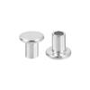 100 peças de Rebites Semi-Tubulares 3mm x 4mm Alumínio Cabeça Chata Redonda Semi-Tubular