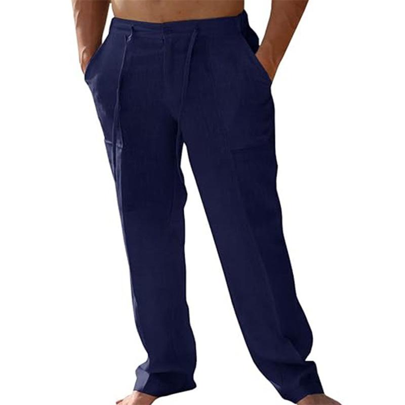 

Men s Casual White Loose Fit Long Pants with Multiple Color Options XXXL темно-синього кольору