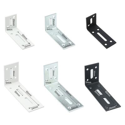 Robuste staffe a L per mensole 60x120mm 40x80mm Staffa di costruzione in acciaio laminato a freddo Supporto angolare resistente