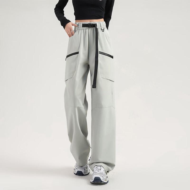 Izzue Unisex Loose Wide-Leg Cargo Pants