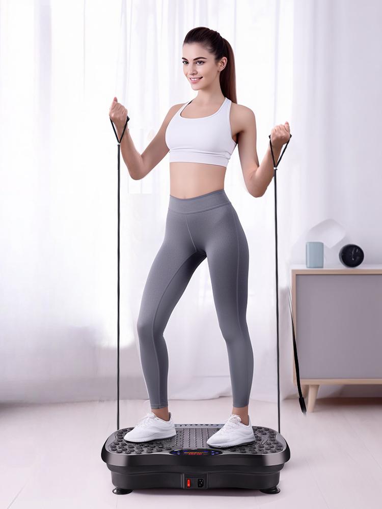 Vibration Plate Exercise Machine Bluetooth-Compatible Full Body Shaker Adjustable Speed Workout Vibrate Stand for Men Women