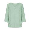 Women's Casual Striped Print Three-Quarter Sleeve Pullover Top