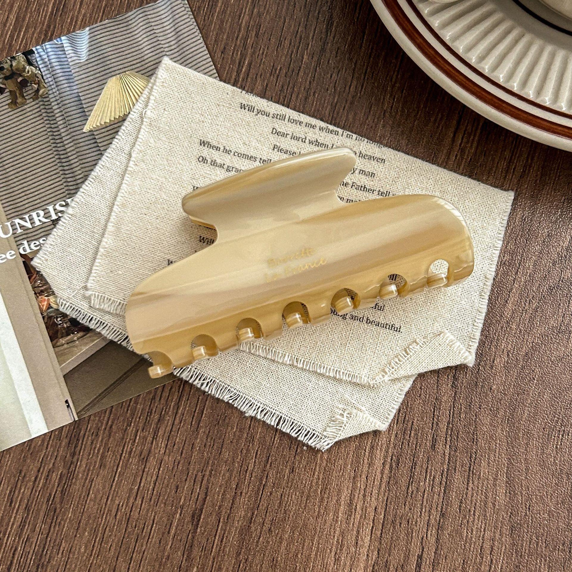 

1 шт. Корейська Французька Ацетатна Заколка-Краб Проста Ретро Французька Елегантна Темпераментна Заколка-Кліп для Волосся-Котушка на Потилицю Заколка-Акула для Волосся