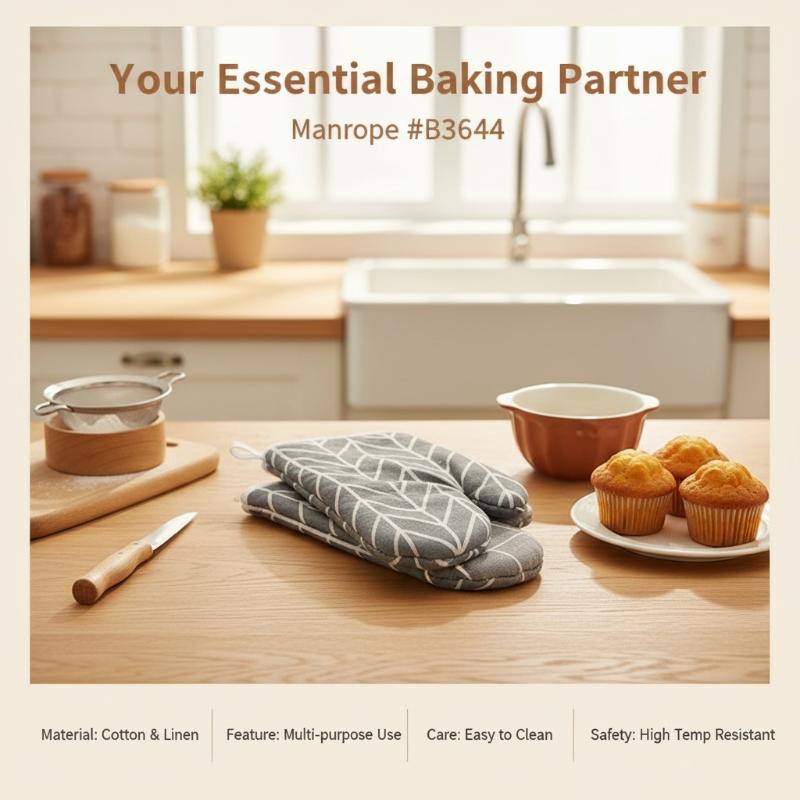 1pc Heat Resistant Insulated Kitchen Glove Thickened Oven Mitt for Baking Cooking and Microwave