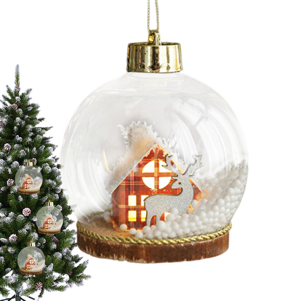 Christmas Decorations Balls Holiday Ball Decor With LED Light Baubles Ornaments For Indoor Winter Holiday Party Home Christmas