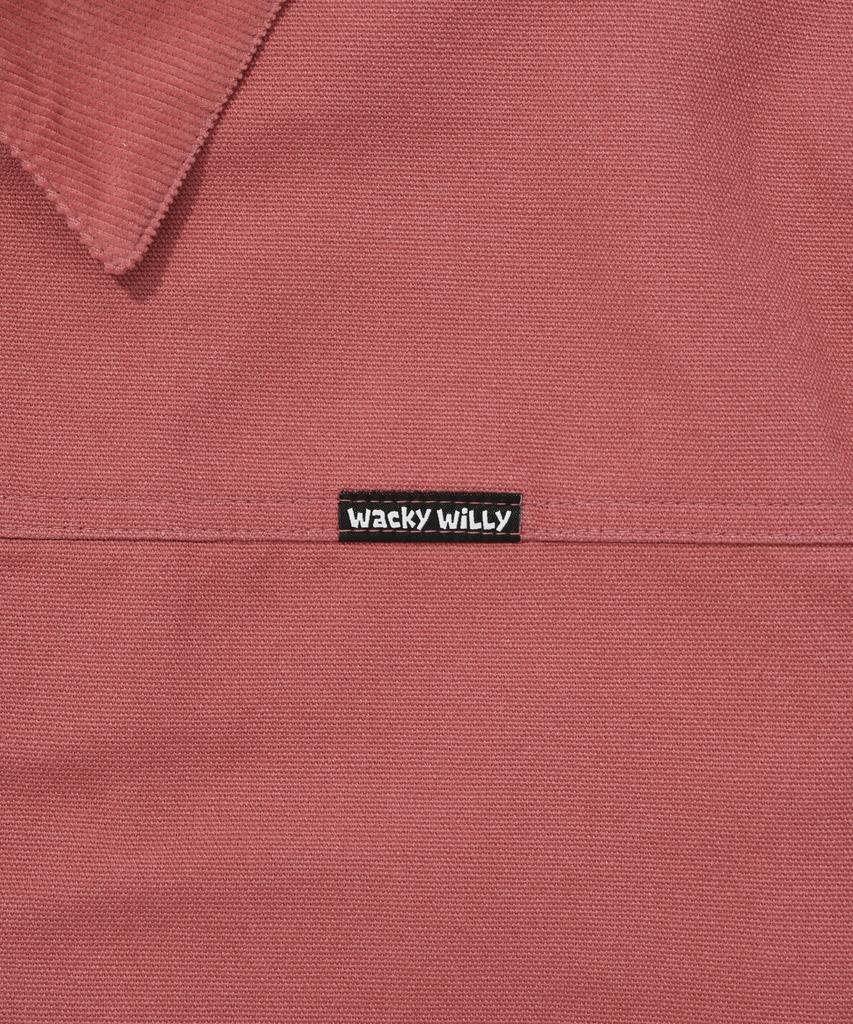 Wacky Willy Corduroy Color Block Work Jacket Pink