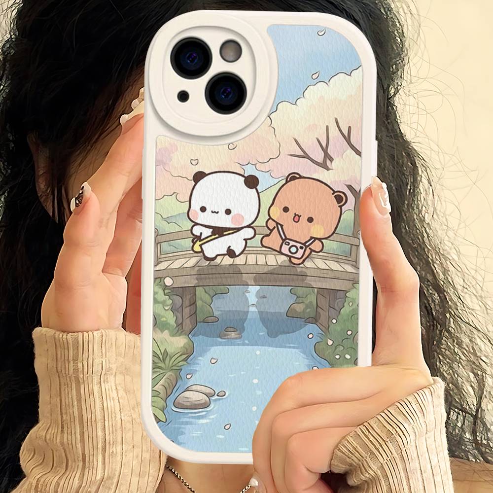 Cute Bubu Dudu Phone Case For IPhone 16 15 14 13 12 11 Pro Max Plus Shockproof Leather Cover