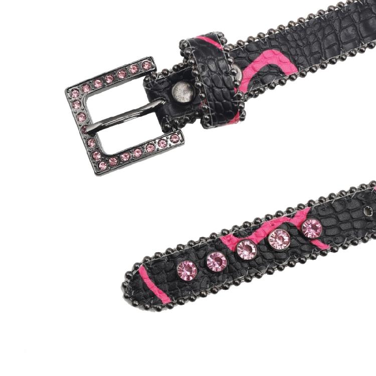 Grunge Waist Belt Jeans Belt PU Belt Casual Ceinture Punk Crystal Buckle Modern Belt Street Dance Accessories