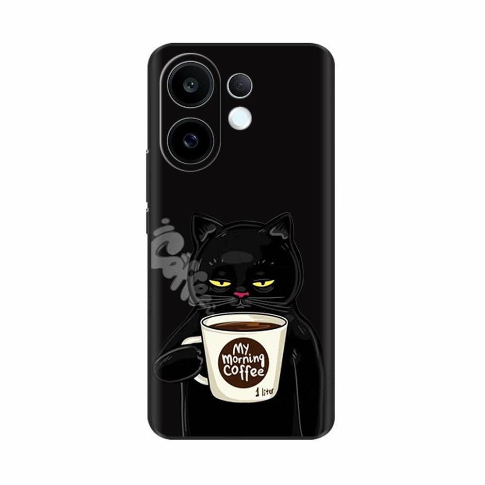 Coque en Silicone Pour Vivo S30 VivoS30 Funda Chat Fleur Rose Panda Mignon Dessin Animé Peint Coque Anti-Choc Pare-chocs Étui de Téléphone Portable
