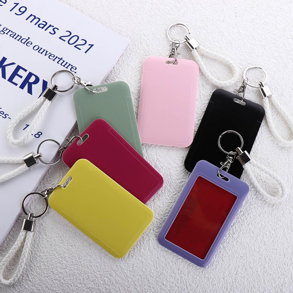 Card Keyring Business Key Chain Badge Holders ID Card Holders ID Card Protective Bus Card Cover