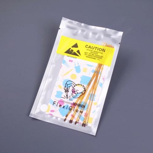 FlexiGlow Pre-Wired Chip LEDs, 10-Pack, SMD 0603 Size, for Model Trains, Miniatures, and Dioramas (Ichiken) (Cool White)