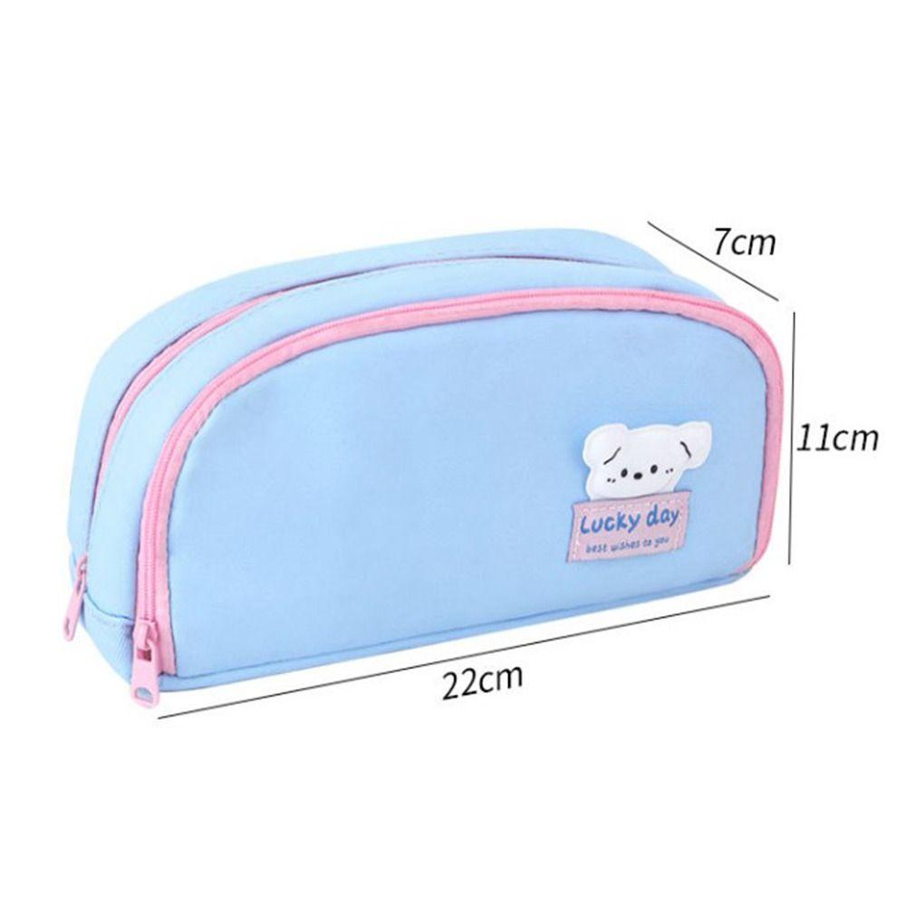 Aesthetic Y2K Stationery Bag Large Capacity Dopamine Pencil Pouch Kawaii Pen Pencil Bag  Office