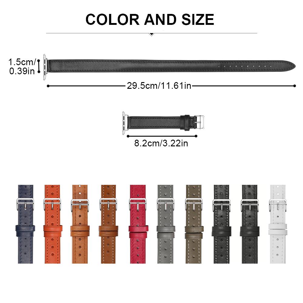 Luxury Slim Genuine Leather Loop Watch Bands for Apple IWatch Strap