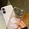 Hello Kitty Polka Dot Soft Phone Case for Apple 17promax 16 15 14pro - Large Window Design