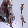 1/2 Pairs Women Summer Thin Sheer Thigh High Leopard Top Stockings Sexy Streetwear Nylon Thigh High Stockings Sheer Party Club