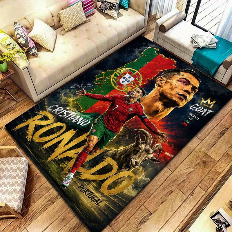 Cristiano Ronaldo Carpet Rug for Living Room Bedroom Home Sofa Decoration,Kids Play Non-slip Floor Mat