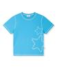 FALLETT Star Lettering T-Shirt Blue