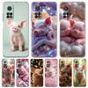 Transparent Phone Case for Xiaomi Mi 14 13 12 11 Ultra 13T 12T 11T Poco X3 NFC F3 F6 Pro Lite 5G Soft TPU Shell Cute Pig Pattern