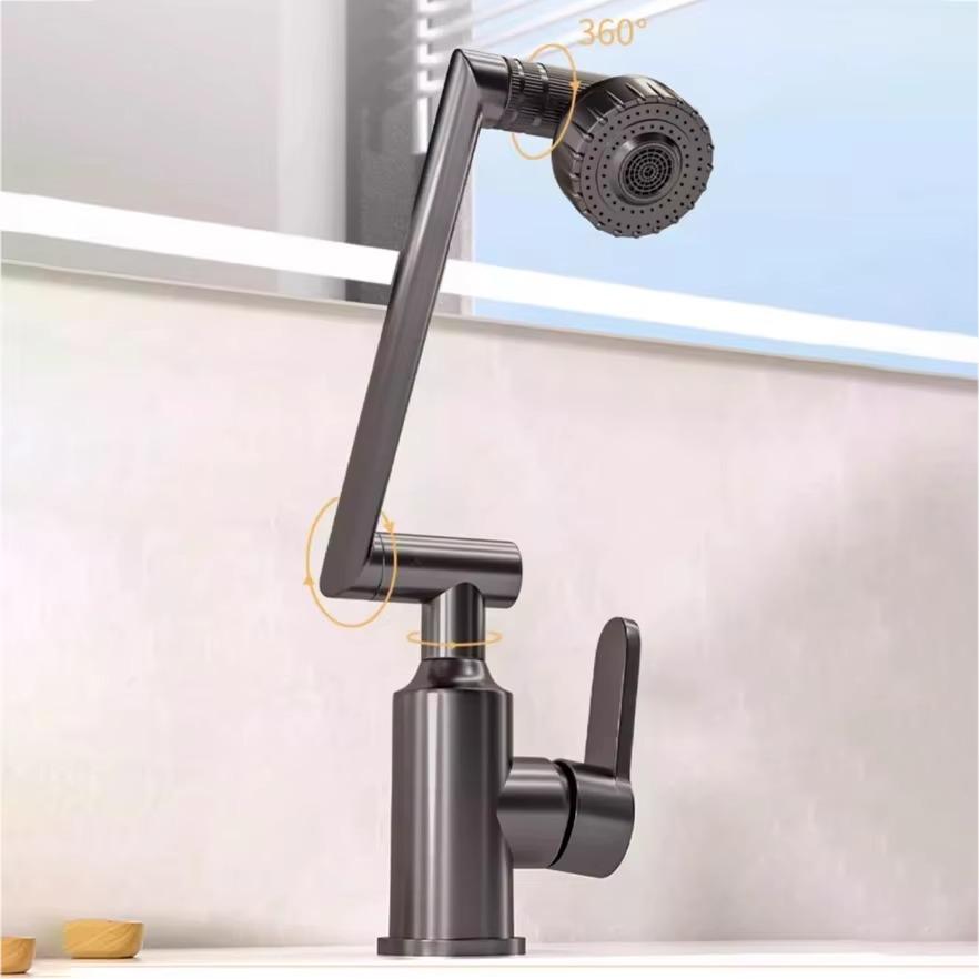 Kitchen Faucet 1080° Swivel Kitchen Sink Faucet Bathroom Sink Faucet Basin Faucet Multifunction Cold and Hot Water Tap
