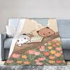 Bubu and Dudu Kawaill Couple Bears Merch Blankets Soft Coral Fleece Plush Throw Blanket Comfortable Bedding Throws