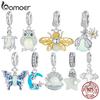 Bamoer 925 Silver Insect Glow Pendant Luminous Charms for Women Bracelet & Necklace DIY Fine Jewelry Gifts