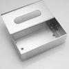 Wandmontierte Edelstahl-Taschentücherbox Rechteckige Papiertuchbox Tischpapierbehälter Küche