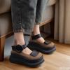 Fashion Summer New Women's Shoes Thick soled Slope Heel Sandals Fashionable Retro Simple Comfortable Height Increasing Women's Shoes