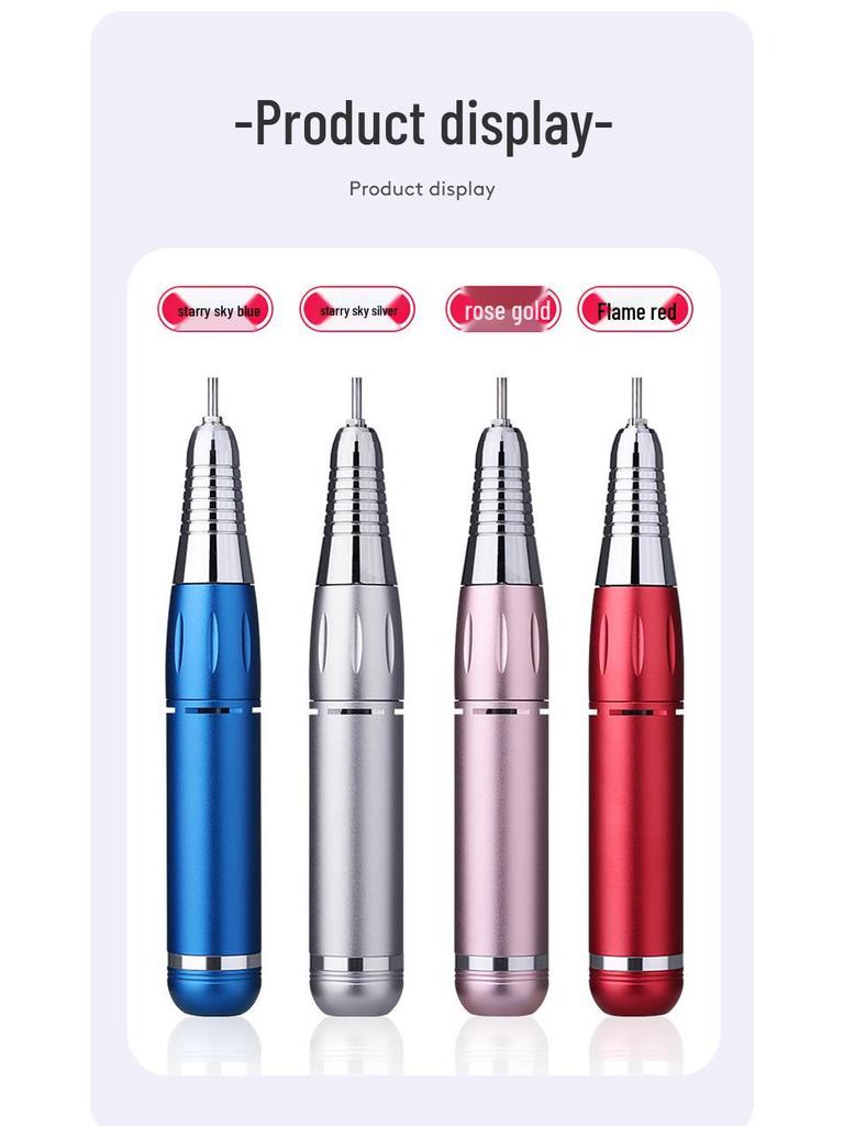 Tragbare USB-Nagelfräse 35000 U/Min mit Display & Nagelhautentferner