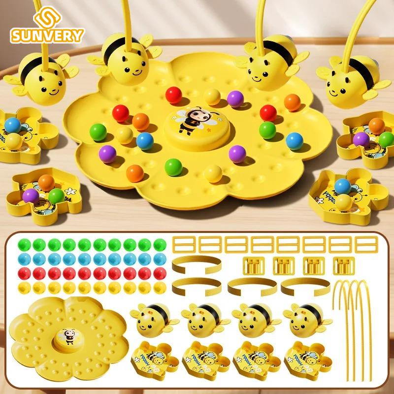 Bee Magnetic Toys for Kids Honey Collection Education Parent-child Interactive Multiplayer Fishing Magnetic Board Game Toys